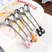 Load image into Gallery viewer, New 1 Pcs Stainless Steel Cute Cat Claw Coffee Spoons Fruit Dessert Spoon Candy Tea Spoon Cat Drink Tableware Kitchen Supplies