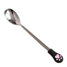 Load image into Gallery viewer, New 1 Pcs Stainless Steel Cute Cat Claw Coffee Spoons Fruit Dessert Spoon Candy Tea Spoon Cat Drink Tableware Kitchen Supplies