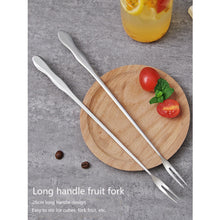 Load image into Gallery viewer, Appetizer Dessert Forks, Mini Salad Fruit Tasting Forks Cocktail Fork Long Handle Fork Barbecue Toasting Dinner Cutlery
