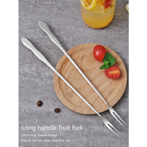 Appetizer Dessert Forks, Mini Salad Fruit Tasting Forks Cocktail Fork Long Handle Fork Barbecue Toasting Dinner Cutlery