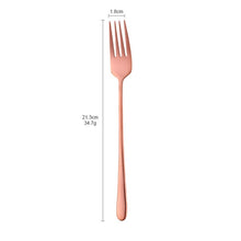 Load image into Gallery viewer, Stainless Steel Dinner Fork Korea Colourful Dessert Long Handle Fork Blue Black Gold Forks for Hotel Party Kichen Accessories
