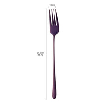 Load image into Gallery viewer, Stainless Steel Dinner Fork Korea Colourful Dessert Long Handle Fork Blue Black Gold Forks for Hotel Party Kichen Accessories
