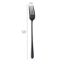 Load image into Gallery viewer, Stainless Steel Dinner Fork Korea Colourful Dessert Long Handle Fork Blue Black Gold Forks for Hotel Party Kichen Accessories
