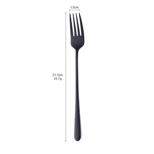 Stainless Steel Dinner Fork Korea Colourful Dessert Long Handle Fork Blue Black Gold Forks for Hotel Party Kichen Accessories